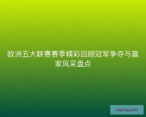 欧洲五大联赛赛季精彩回顾冠军争夺与赢家风采盘点