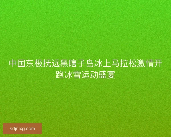 中国东极抚远黑瞎子岛冰上马拉松激情开跑冰雪运动盛宴